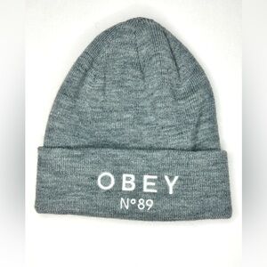 Obey No89 Heather Grey Cuff Beanie